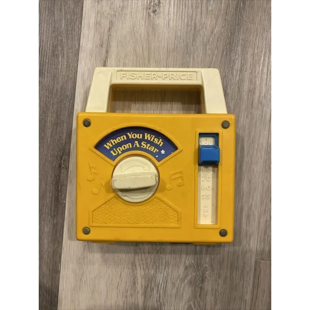 Vintage 1980 Fisher-Price When You Wish Upon A Star Toy Wind-Up Music Box Radio